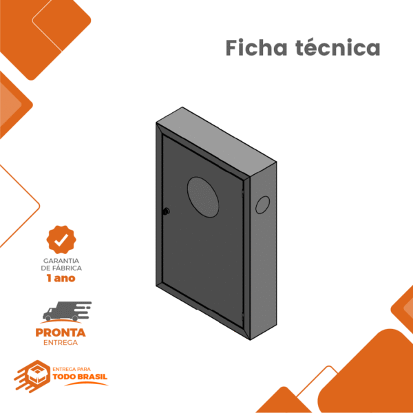 Caixa de Hidrante Sobrepor Inox 90x60x17cm - Imagem 2